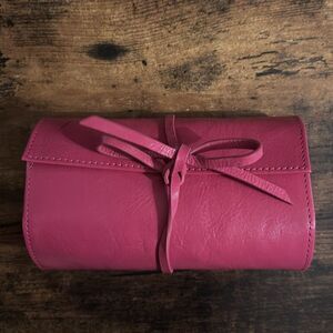 Rowallan Real Leather Travel Jewelry Case Velvet Lining